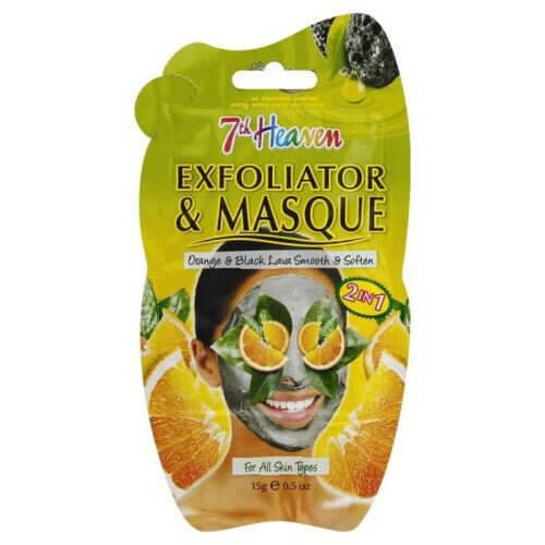 Exfoliator & Masque, 2 In 1, Orange & Black Lava