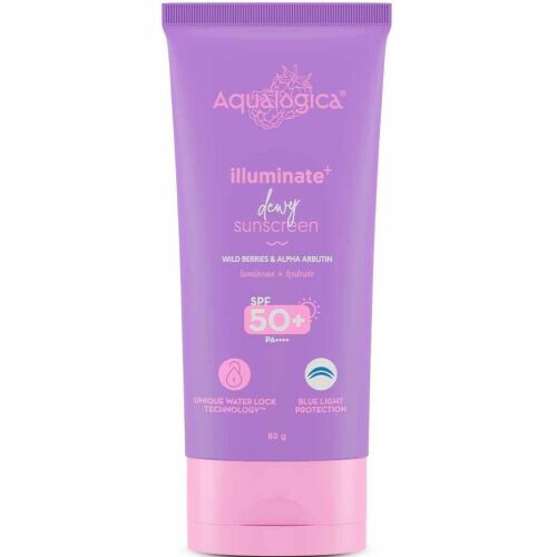 Illuminate+ Dewy Sunscreen SPF 50+ PA++++ With Wild Berries & Alpha Arbutin