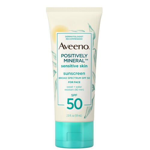 Positively Mineral Sensitive Skin Sunscreen Broad Spectrum SPF 50 For Face